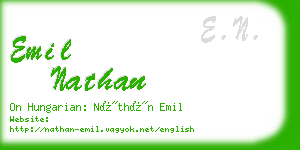 emil nathan business card